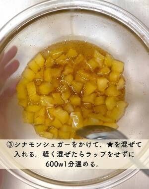 おもち（omochi_recipe）さんがInstagramで紹介した、春巻きの皮で作るアップルパイ