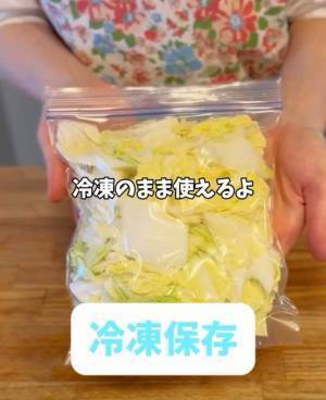 白菜を冷凍するコツは？　芯の部分を…　「火が通りやすくなる！」