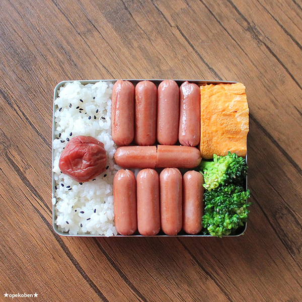 女性が作った『ウインナー弁当』　豪華な見た目に「これこそ愛」