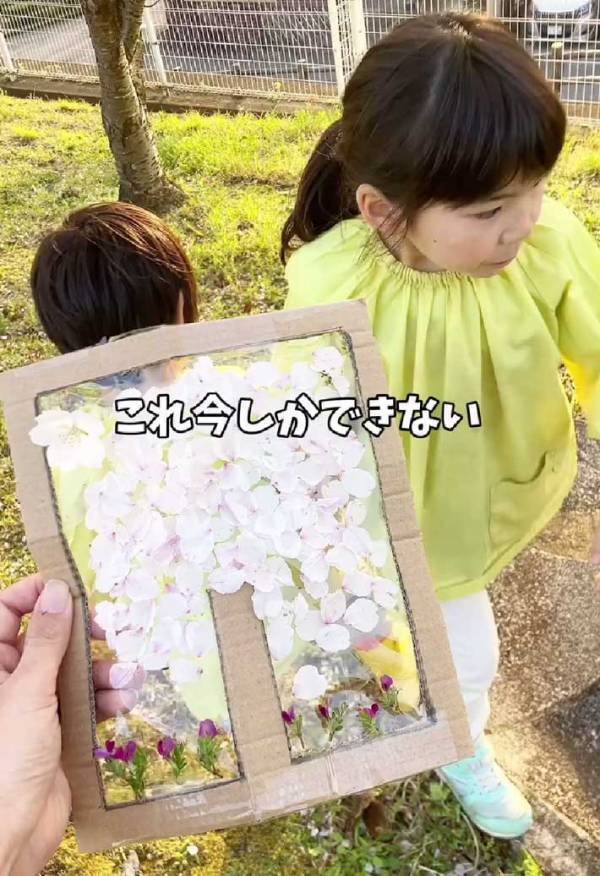 厚紙に透明テープを貼って…　できたものに「素敵すぎる」「やってみます！」