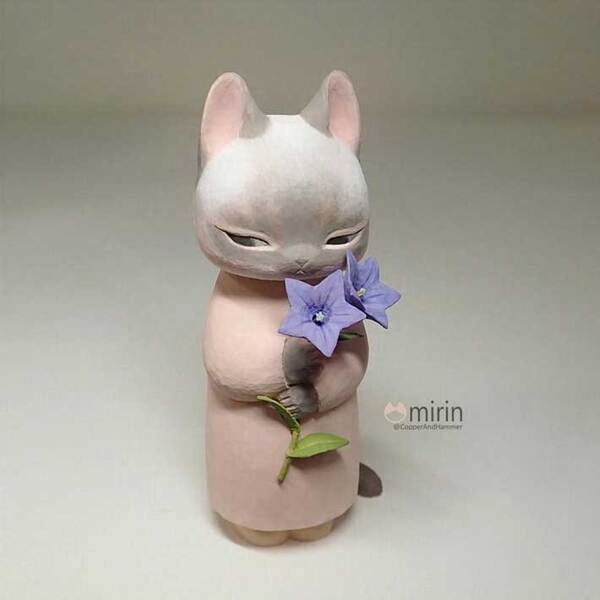 「猫を作ります」　完成した木彫り作品に「いや、天才すぎる」「普通に涙が出た」