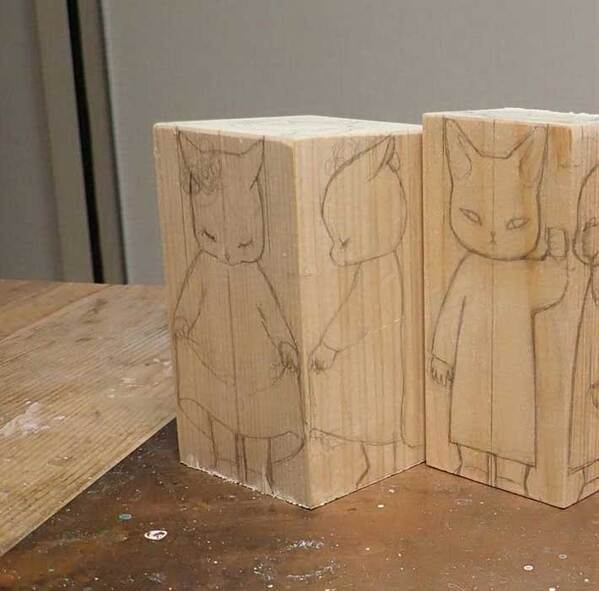 「猫を作ります」　完成した木彫り作品に「いや、天才すぎる」「普通に涙が出た」