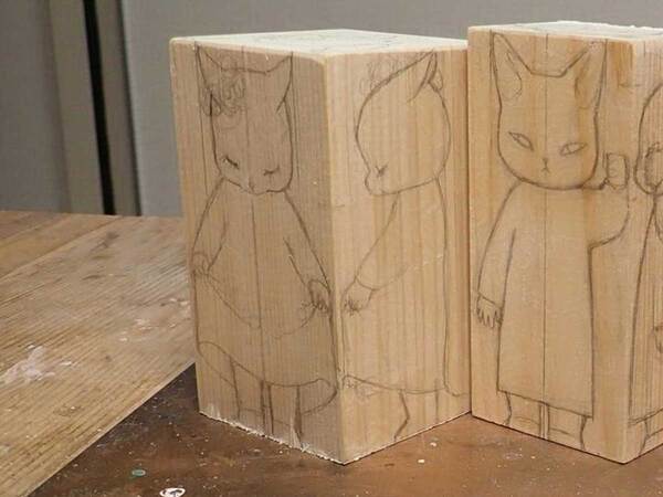 「猫を作ります」　完成した木彫り作品に「いや、天才すぎる」「普通に涙が出た」