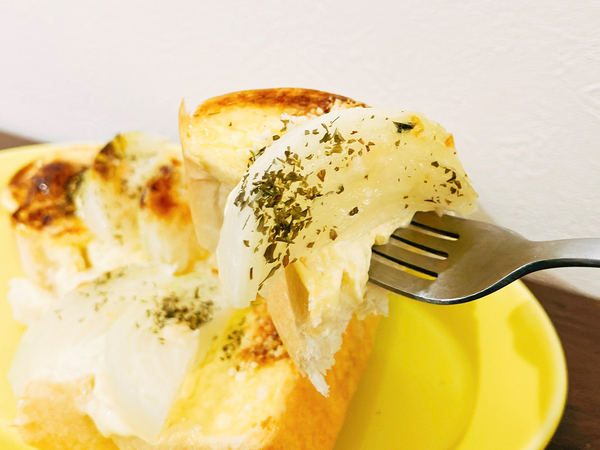 タマネギをのせトースターで５分加熱して　できた料理に「２日連続で食べた