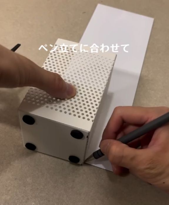 「その手があったか！」　洗面所に『ペン立て』を置いてみたら…？