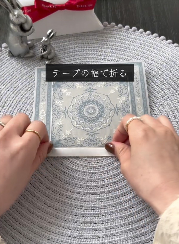 ダイソーで買った折り紙と、両面テープで…　「天才すぎ」「目からウロコ」