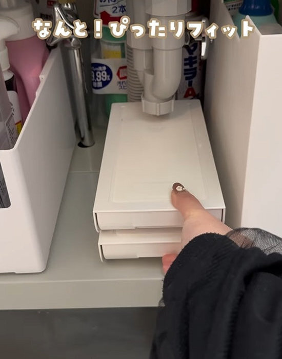 洗面台のデッドスペースに『ジャストフィット』　DIYしたものは…　「すごっ」