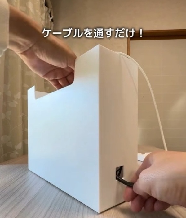 ルーターは『隠して浮かす』　１００均アイテムの収納法に「スッキリ！」