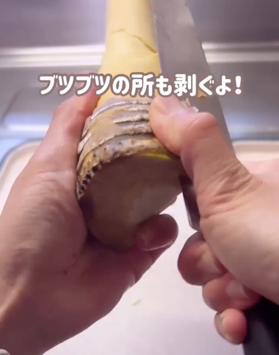 面倒なタケノコのアク抜き　時短テクに「次からコレ」「早速試す」