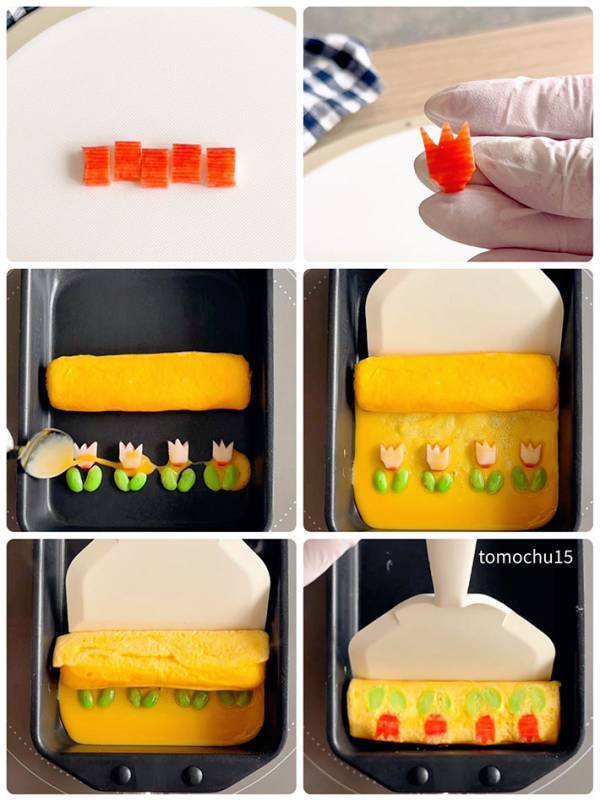 カニカマと枝豆を並べたら…　玉子焼きのアイディアに「天才だ」「思わず声出た」