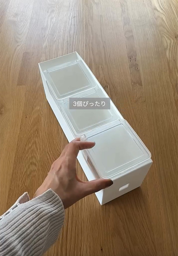 １００均のファイルボックスの中に…　「天才ですか！？」「テンション上がる」