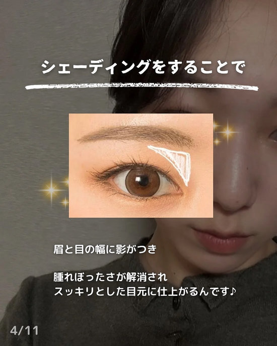 奥二重さんは『目元シェーディング』が必須！　仕上がりに「垢抜けた」