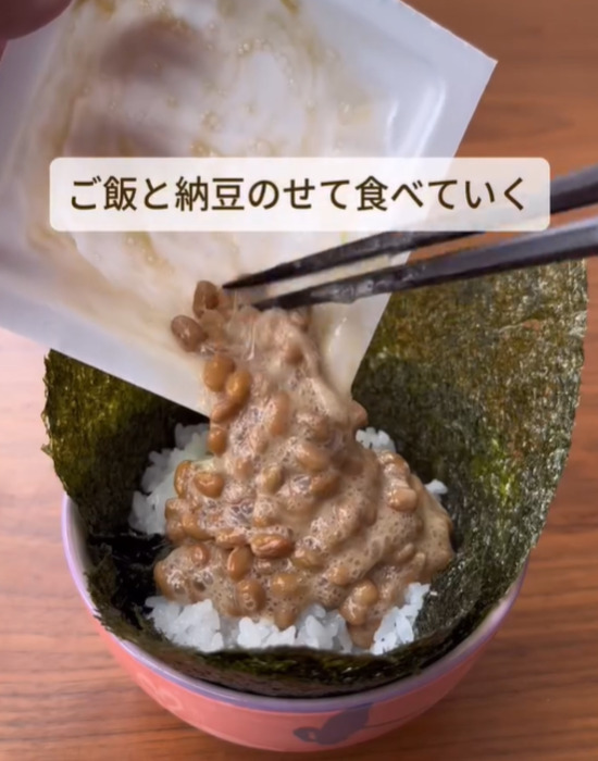 納豆ご飯のお悩み解決！　茶わんにネバネバが付かない食べ方に「天才」