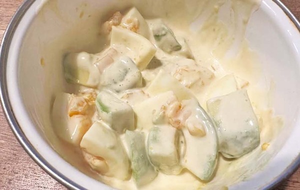 夫「味付けおいしい！」　卵とアボカドのサラダ、味付けに使ったのは…