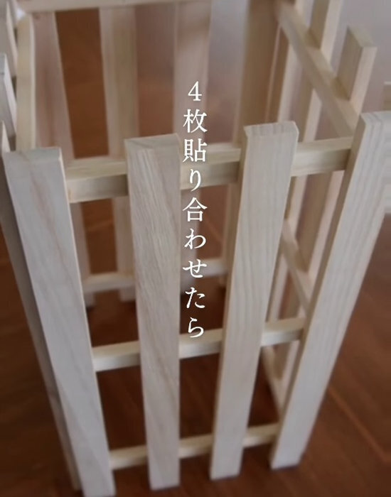 １００均の『すのこ』がおしゃれな和モダンランプに大変身！　DIYテクに「すばらしい」「いい感じ」