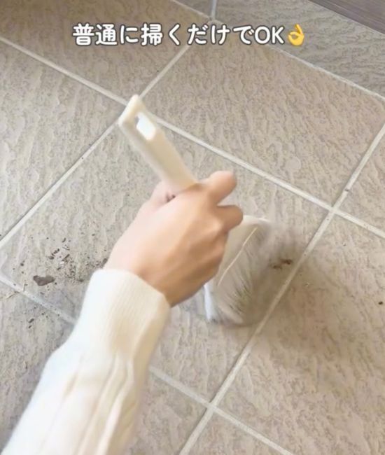 「その手があったか」　ほうきの先にテープを貼ってみたら…