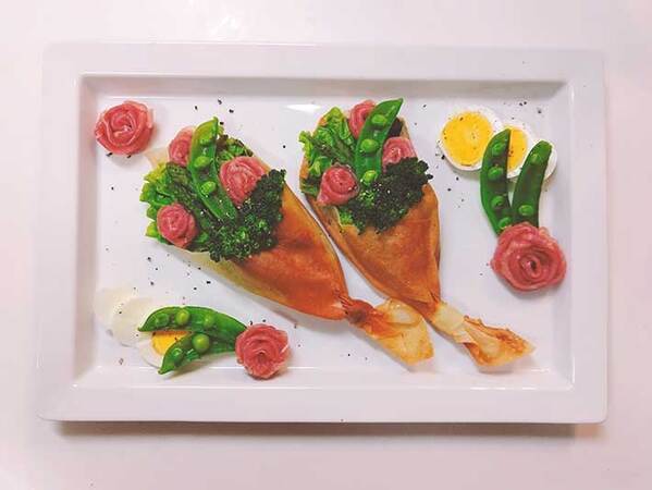 母の日の『ブーケ』に称賛の声　高校生の息子が作ったのは？「素敵すぎ」「発想がいい」