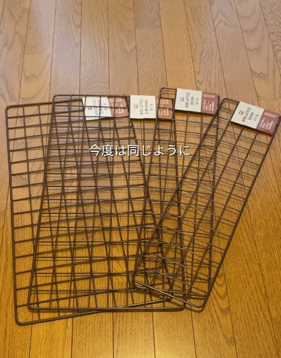 狭い玄関にも置ける！　１００均アイテムでシューズラックを作る方法に「真似する」「作ってみたい」