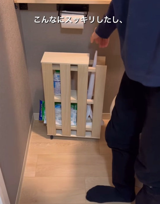 トイレの収納が超便利に！　１００均アイテムを活用したDIYに「これはいい」「すごい！」