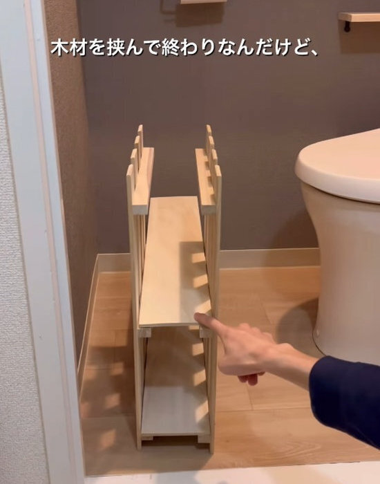 トイレの収納が超便利に！　１００均アイテムを活用したDIYに「これはいい」「すごい！」