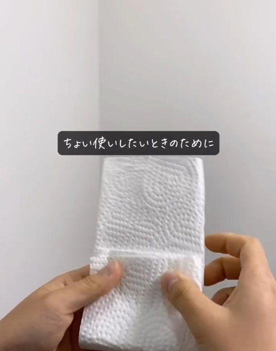 キッチンペーパーを『９等分』にするだけ　便利なアイディアに「なるほど」「その手があったか」