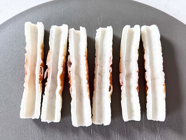 くるくる巻いて…　でき上がった『簡単ちくわおかず』に「箸が止まらん」「弁当に入れたい」