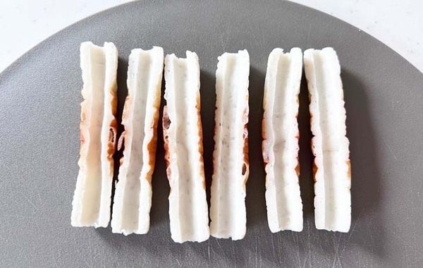 くるくる巻いて…　でき上がった『簡単ちくわおかず』に「箸が止まらん」「弁当に入れたい」
