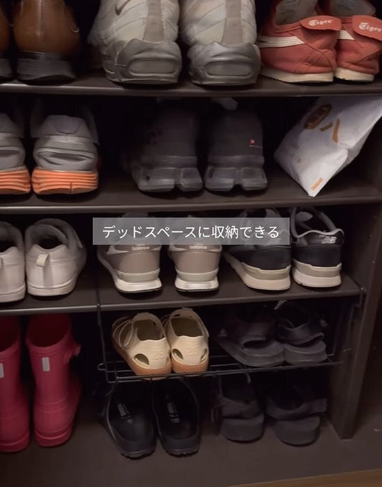下駄箱の収納力を上げるなら？　１００均でできるDIYに「初めて知った」「早速買う」