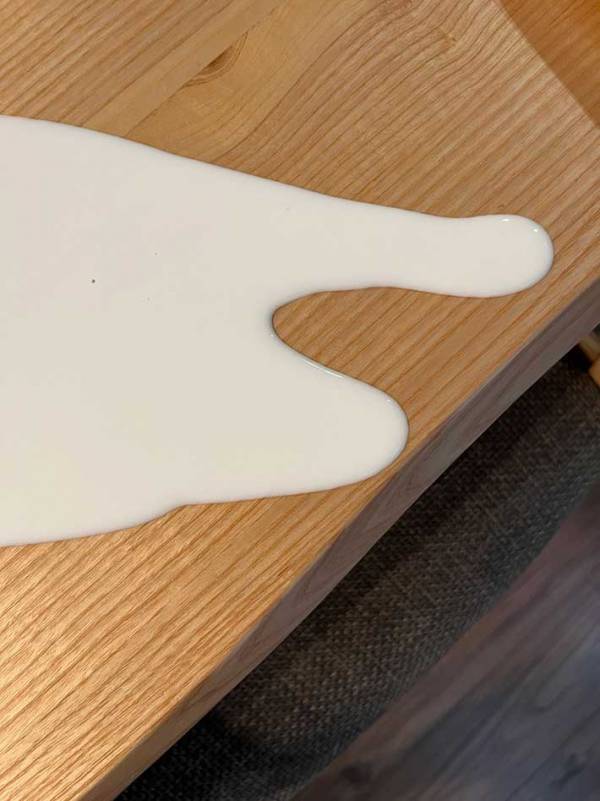 「これが、日頃の行いのよさです」　牛乳をこぼした時の１枚に『２６万いいね』