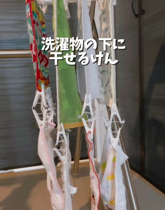 洗濯物が多すぎて干せないなら…？　洗濯バサミと結束バンドを使った裏技に「天才！」「めっちゃ便利」