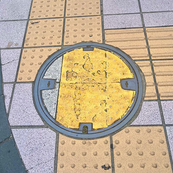 「笑いすぎて目が覚めた」「発想が天才」　点字ブロックが付いたマンホールを、よく見ていると？