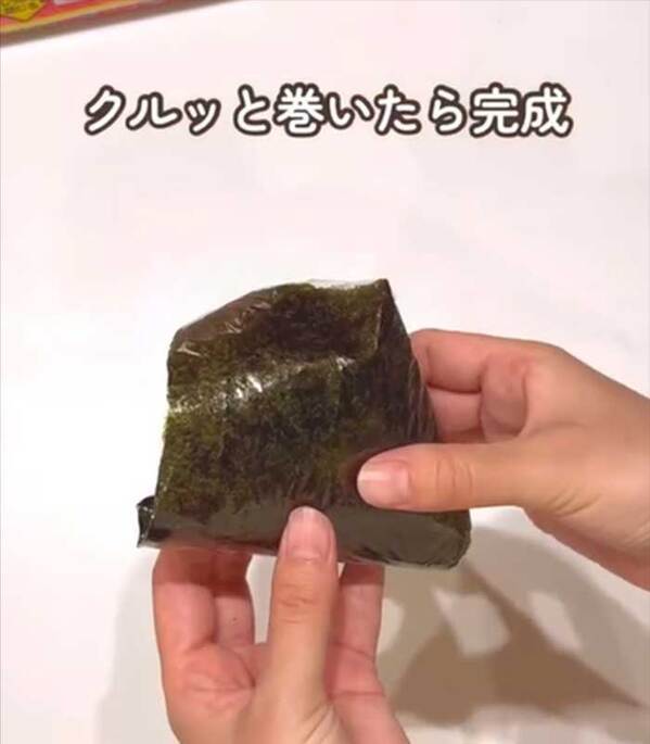 この手があった！　コーヒーフィルターでおにぎりを包むと？「一石二鳥」