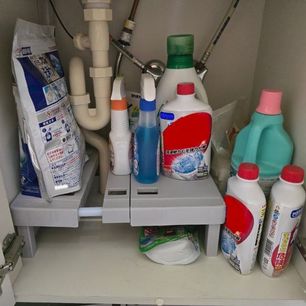 『押入れラック』を洗面台で？　まさかの活用に「これは便利」「絶対やる」