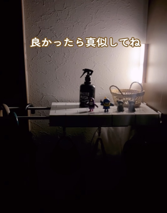 つっぱり棒とフックだけで？　玄関がスッキリ片付くDIYに「目からウロコ」