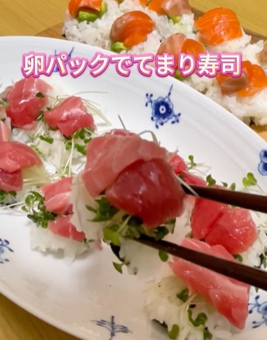 卵パックが料理に大活躍　仕上がりに「きれいすぎ」「これはすごい」