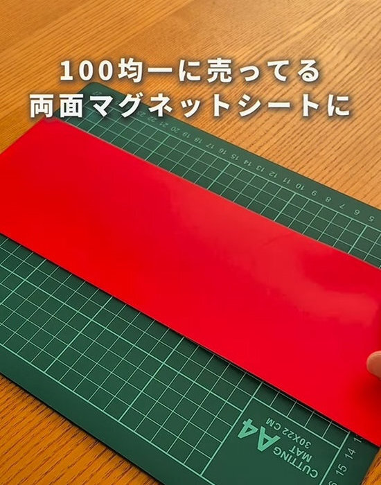 冷蔵庫に貼られた『赤と白の表』　正体に「考えた人すごい」「めっちゃ助かる」