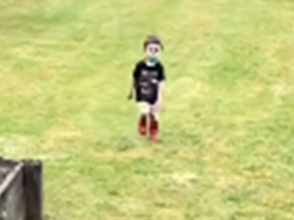 子供と猫のほのぼのシーンかと思ったら？「逃げろ！」「大笑いした」