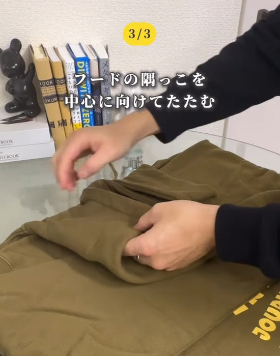 「かさばらない畳み方があった！」　長袖を薄く収納する工夫に「知りたかった」「感動した」