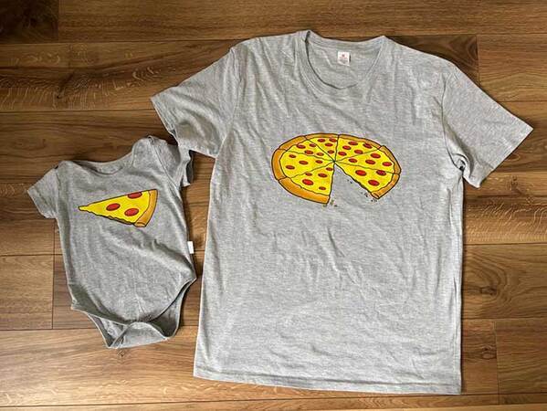 Tシャツに描かれたピザ　１ピースの行方に「これは面白い」「最高かよ」