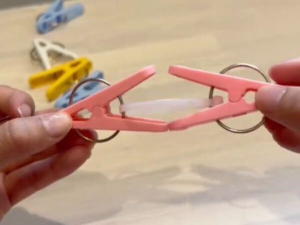 「結束バンドを使っただけで…」　洗濯バサミの活用法に「これは便利」「真似する」