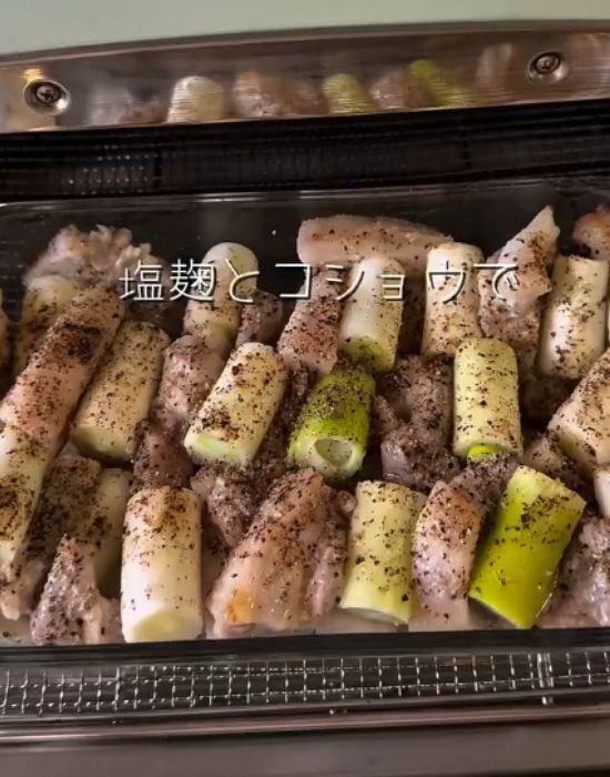 塩こうじでもんで焼くだけ　肉の変化に「トースターで？」「絶対やる」