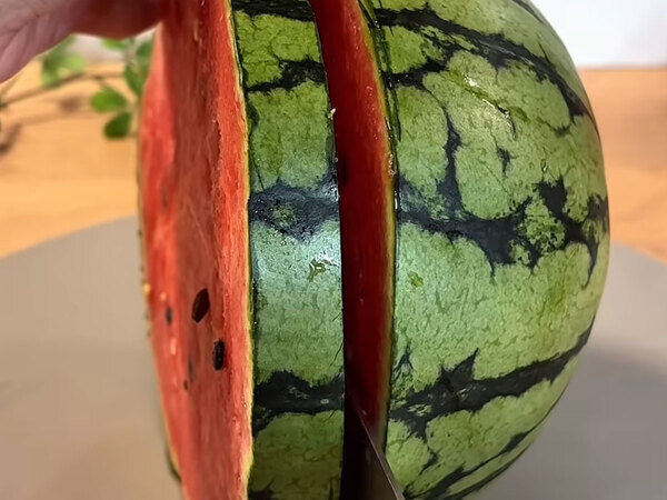 「初めて知った」「絶対マネする」　スイカ１玉どうやって切る？