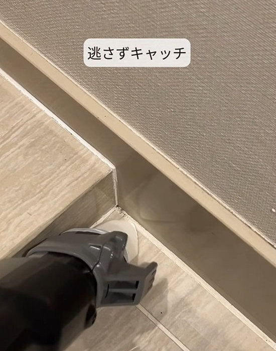 トイレットペーパーの芯を掃除機に取り付けて…　驚きの光景に「天才じゃん」