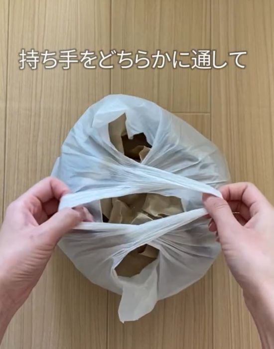 パンパンの袋でも簡単！　固結びせず閉じる方法が「便利すぎた」