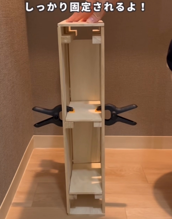 材料は１００均だけ！　組み立てたら『ぴったり収納』が生まれた