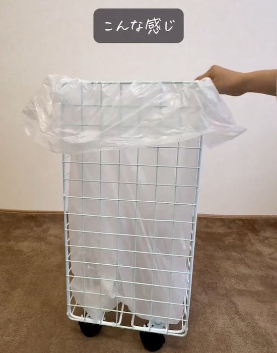 「ピッタリのゴミ箱がない…」　解決法に「天才」「真似する」