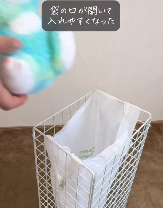 「ピッタリのゴミ箱がない…」　解決法に「天才」「真似する」