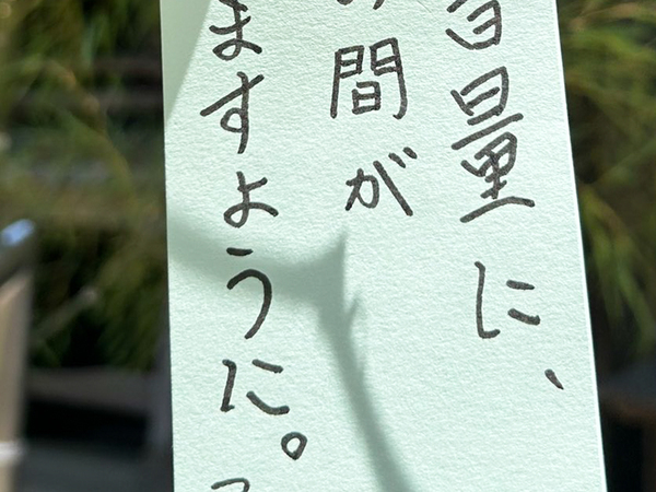 神社で吊るした七夕の短冊　書かれた『願い』が？「マジでこれ」「心の底から同意」