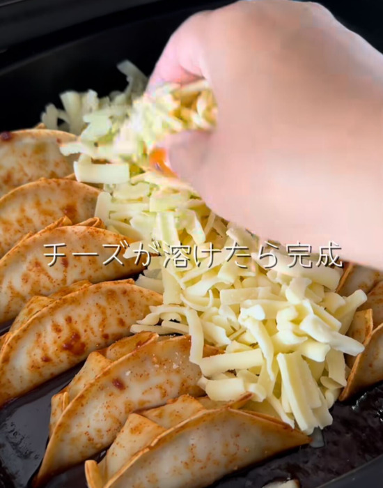 トースターに冷凍餃子を並べて焼くだけ　完成した一皿に「まさかコレとは」