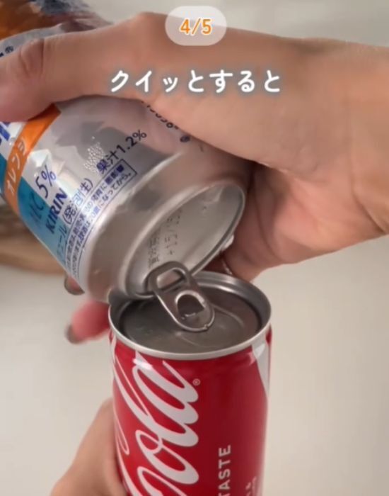 氷と塩に入れて左右に引っ張ると…　ビールの冷え方に「今すぐ試す」「最高」